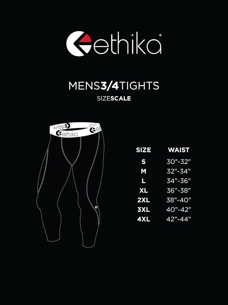 Ethika Men's Subzero 3/4 Tight | Neon Blue - Image 3